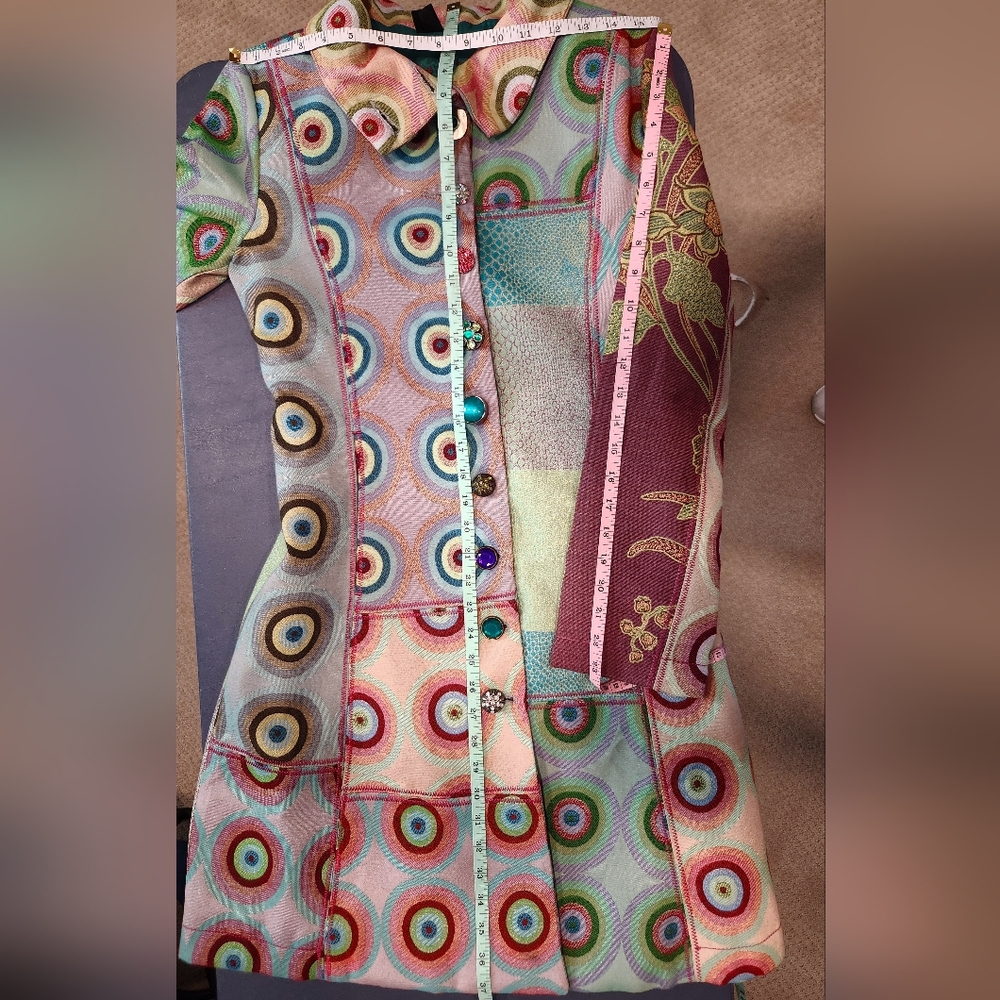 Desigual Geometric Patchwork Coat - image 6